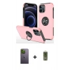 MARSİLYAN™- iPhone 12 Pro Max Kılıf Odak Form Prime - Siyah Joko Magic 5D Hayalet Cam + Neon Fosforlu Kamera Lens - YL