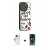MARSİLYAN™- iPhone 12 Pro Max Kılıf Odak Klasik Serisi - Şeffaf 360 Full Body Arka Koruyucu + Shine Kamera Lens - GD