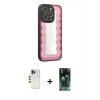 MARSİLYAN™- iPhone 12 Pro Max Kılıf Odak Klasik Serisi - Şeffaf 360 Full Body Arka Koruyucu + Shine Kamera Lens - GD