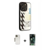 MARSİLYAN™- iPhone 12 Pro Max Kılıf Odak Klasik Serisi - Şeffaf 360 Full Body Arka Koruyucu + Shine Kamera Lens - GD