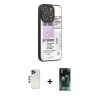 MARSİLYAN™- iPhone 12 Pro Max Kılıf Odak Klasik Serisi - Şeffaf 360 Full Body Arka Koruyucu + Lacivert Shine Kamera Lens