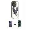 MARSİLYAN™- iPhone 12 Pro Max Kılıf Odak Klasik Serisi - Şeffaf 360 Full Body Arka Koruyucu + Neon Fosforlu Kamera Lens - MI