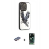 MARSİLYAN™- iPhone 12 Pro Max Kılıf Odak Klasik Serisi - Şeffaf 360 Full Body Arka Koruyucu + Turuncu Renkli Kamera Lens Koruma Cam