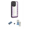 MARSİLYAN™- iPhone 12 Pro Max Kılıf Odak Klasik Serisi - Şeffaf Royal Nano Ekran Koruyucu + Shine Kamera Lens Koruma Cam - GD