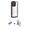 MARSİLYAN™- iPhone 12 Pro Max Kılıf Odak Klasik Serisi - Şeffaf Royal Nano Ekran Koruyucu + Shine Kamera Lens Koruma Cam - GS