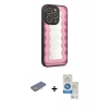 MARSİLYAN™- iPhone 12 Pro Max Kılıf Odak Klasik Serisi - Şeffaf Royal Nano Ekran Koruyucu + Renkli Kamera Lens Koruma Cam - SI
