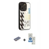 MARSİLYAN™- iPhone 12 Pro Max Kılıf Odak Klasik Serisi - Şeffaf Royal Nano Ekran Koruyucu + Renkli Kamera Lens Koruma Cam - SI