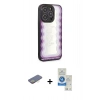 MARSİLYAN™- iPhone 12 Pro Max Kılıf Odak Klasik Serisi - Şeffaf Royal Nano Ekran Koruyucu + Renkli Kamera Lens Koruma Cam - SI