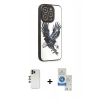 MARSİLYAN™- iPhone 12 Pro Max Kılıf Odak Klasik Serisi - Şeffaf Royal Nano Ekran Koruyucu + Shine Kamera Lens - GD