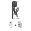 MARSİLYAN™- iPhone 12 Pro Max Kılıf Odak Klasik Serisi - Şeffaf Royal Nano Ekran Koruyucu + Shine Kamera Lens - LT