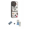 MARSİLYAN™- iPhone 12 Pro Max Kılıf Odak Klasik Serisi - Şeffaf Royal Nano Ekran Koruyucu + Siyah Shine Kamera Lens Koruma Cam