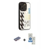 MARSİLYAN™- iPhone 12 Pro Max Kılıf Odak Klasik Serisi - Şeffaf Royal Nano Ekran Koruyucu + Renkli Kamera Lens Koruma Cam - TU