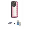 MARSİLYAN™- iPhone 12 Pro Max Kılıf Odak Klasik Serisi - Şeffaf Royal Nano Ekran Koruyucu + Renkli Kamera Lens Koruma Cam - TU