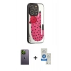 MARSİLYAN™- iPhone 12 Pro Max Kılıf Odak Klasik Serisi - Şeffaf Royal Nano Ekran Koruyucu + Neon Fosforlu Kamera Lens - YL
