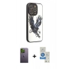 MARSİLYAN™- iPhone 12 Pro Max Kılıf Odak Klasik Serisi - Şeffaf Royal Nano Ekran Koruyucu + Neon Fosforlu Kamera Lens - YL