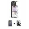 MARSİLYAN™- iPhone 12 Pro Max Kılıf Odak Klasik Serisi - Şeffaf Temperli Cam Ekran Koruyucu + Neon Fosforlu Kamera Lens - YL