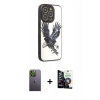 MARSİLYAN™- iPhone 12 Pro Max Kılıf Odak Klasik Serisi - Şeffaf Temperli Cam Ekran Koruyucu + Neon Fosforlu Kamera Lens - YL