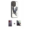 MARSİLYAN™- iPhone 12 Pro Max Kılıf Odak Klasik Serisi - Şeffaf Temperli Cam Ekran Koruyucu + Neon Fosforlu Kamera Lens - TU