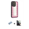 MARSİLYAN™- iPhone 12 Pro Max Kılıf Odak Klasik Serisi - Şeffaf Temperli Cam Ekran Koruyucu + Shine Kamera Lens Koruma Cam - MI