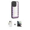 MARSİLYAN™- iPhone 12 Pro Max Kılıf Odak Klasik Serisi - Şeffaf Temperli Cam Ekran Koruyucu + Shine Kamera Lens - GD
