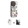 MARSİLYAN™- iPhone 12 Pro Max Kılıf Odak Klasik Serisi - Şeffaf Temperli Cam Ekran Koruyucu + Shine Kamera Lens - GD