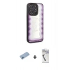 MARSİLYAN™- iPhone 12 Pro Max Kılıf Odak Klasik Serisi - Şeffaf Uv Polymer Nano Ekran Koruyucu + Shine Kamera Lens Koruma Cam - MI