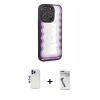 MARSİLYAN™- iPhone 12 Pro Max Kılıf Odak Klasik Serisi - Şeffaf Uv Polymer Nano Ekran Koruyucu + Shine Kamera Lens - LT