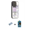 MARSİLYAN™- iPhone 12 Pro Max Kılıf Odak Klasik Serisi - Siyah 18D Cam Ekran Koruyucu + Mavi Shine Kamera Lens Koruma Cam