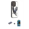 MARSİLYAN™- iPhone 12 Pro Max Kılıf Odak Klasik Serisi - Siyah 18D Cam Ekran Koruyucu + Renkli Kamera Lens Koruma Cam - TU