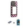 MARSİLYAN™- iPhone 12 Pro Max Kılıf Odak Klasik Serisi - Siyah 18D Cam Ekran Koruyucu + Renkli Kamera Lens Koruma Cam - SI