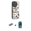 MARSİLYAN™- iPhone 12 Pro Max Kılıf Odak Klasik Serisi - Siyah 18D Cam Ekran Koruyucu + Renkli Kamera Lens Koruma Cam - YL