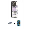 MARSİLYAN™- iPhone 12 Pro Max Kılıf Odak Klasik Serisi - Siyah 18D Cam Ekran Koruyucu + Renkli Kamera Lens Koruma Cam - YL