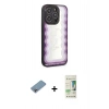 MARSİLYAN™- iPhone 12 Pro Max Kılıf Odak Klasik Serisi - Siyah 20D Premium Cam Ekran Koruyucu + Shine Kamera Lens Koruma Cam - GI