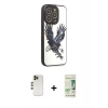 MARSİLYAN™- iPhone 12 Pro Max Kılıf Odak Klasik Serisi - Siyah 20D Premium Cam Ekran Koruyucu + Shine Kamera Lens - GD