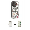 MARSİLYAN™- iPhone 12 Pro Max Kılıf Odak Klasik Serisi - Siyah 20D Premium Cam Ekran Koruyucu + Shine Kamera Lens - GD