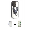 MARSİLYAN™- iPhone 12 Pro Max Kılıf Odak Klasik Serisi - Siyah 20D Premium Cam Ekran Koruyucu + Shine Kamera Lens - LT