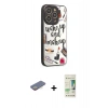 MARSİLYAN™- iPhone 12 Pro Max Kılıf Odak Klasik Serisi - Siyah 20D Premium Cam Ekran Koruyucu + Renkli Kamera Lens Koruma Cam - SI