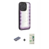 MARSİLYAN™- iPhone 12 Pro Max Kılıf Odak Klasik Serisi - Siyah 20D Premium Cam Ekran Koruyucu + Renkli Kamera Lens Koruma Cam - PE