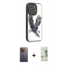 MARSİLYAN™- iPhone 12 Pro Max Kılıf Odak Klasik Serisi - Siyah 20D Premium Cam Ekran Koruyucu + Neon Fosforlu Kamera Lens - SI