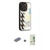 MARSİLYAN™- iPhone 12 Pro Max Kılıf Odak Klasik Serisi - Siyah 20D Premium Cam Ekran Koruyucu + Renkli Kamera Lens Koruma Cam - TU
