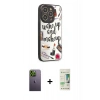 MARSİLYAN™- iPhone 12 Pro Max Kılıf Odak Klasik Serisi - Siyah 20D Premium Cam Ekran Koruyucu + Neon Fosforlu Kamera Lens - YL