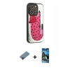 MARSİLYAN™- iPhone 12 Pro Max Kılıf Odak Klasik Serisi - Siyah 34D Izgaralı Cam + Kırmızı Metal Kamera Lens Koruma Cam