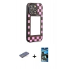 MARSİLYAN™- iPhone 12 Pro Max Kılıf Odak Klasik Serisi - Siyah 34D Izgaralı Cam + Renkli Kamera Lens Koruma Cam - MI
