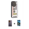 MARSİLYAN™- iPhone 12 Pro Max Kılıf Odak Klasik Serisi - Siyah 34D Izgaralı Cam + Neon Fosforlu Kamera Lens - SI