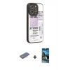 MARSİLYAN™- iPhone 12 Pro Max Kılıf Odak Klasik Serisi - Siyah 34D Izgaralı Cam + Renkli Kamera Lens Koruma Cam - PE