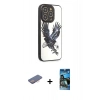 MARSİLYAN™- iPhone 12 Pro Max Kılıf Odak Klasik Serisi - Siyah 34D Izgaralı Cam + Renkli Kamera Lens Koruma Cam - PE