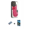 MARSİLYAN™- iPhone 12 Pro Max Kılıf Odak Klasik Serisi - Siyah 34D Izgaralı Cam + Shine Kamera Lens Koruma Cam - PE