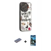 MARSİLYAN™- iPhone 12 Pro Max Kılıf Odak Klasik Serisi - Siyah 34D Izgaralı Cam + Renkli Kamera Lens Koruma Cam - PE