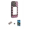 MARSİLYAN™- iPhone 12 Pro Max Kılıf Odak Klasik Serisi - Siyah 34D Izgaralı Cam + Shine Kamera Lens Koruma Cam - SABE