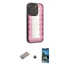 MARSİLYAN™- iPhone 12 Pro Max Kılıf Odak Klasik Serisi - Siyah 34D Izgaralı Cam + Shine Kamera Lens Koruma Cam - SABE